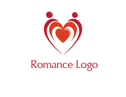 love and dating logo with hearts