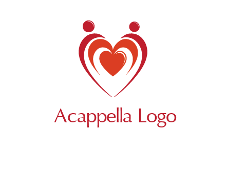 love and dating logo with hearts
