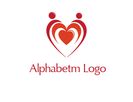 love and dating logo with hearts