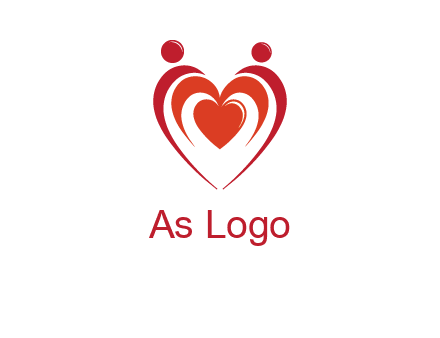 love and dating logo with hearts