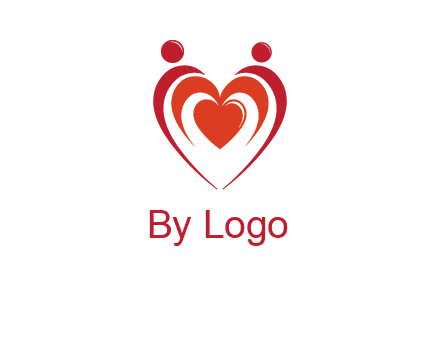love and dating logo with hearts