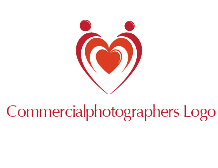love and dating logo with hearts
