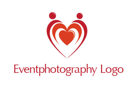 love and dating logo with hearts