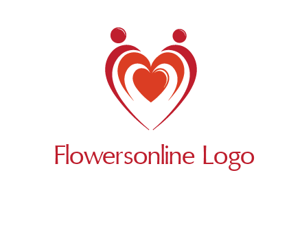 love and dating logo with hearts