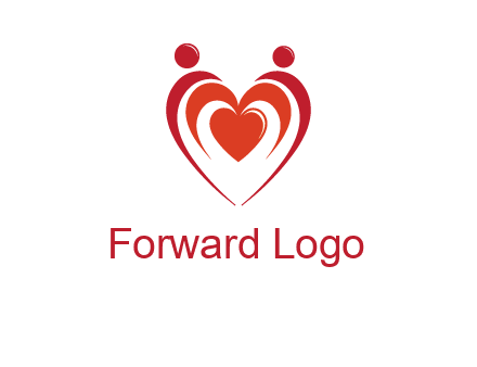 love and dating logo with hearts