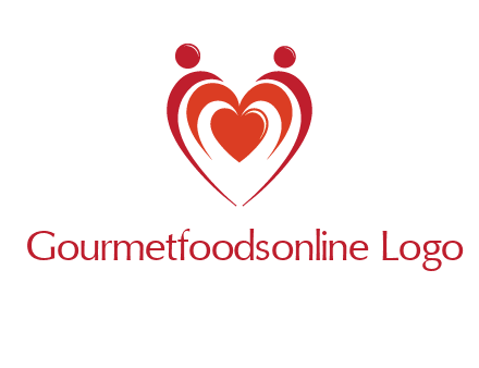 love and dating logo with hearts