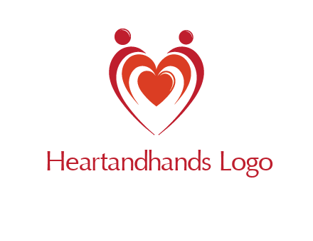 love and dating logo with hearts