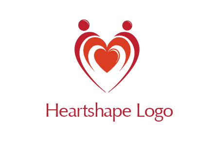 love and dating logo with hearts