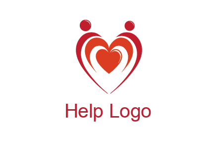 love and dating logo with hearts