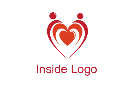 love and dating logo with hearts