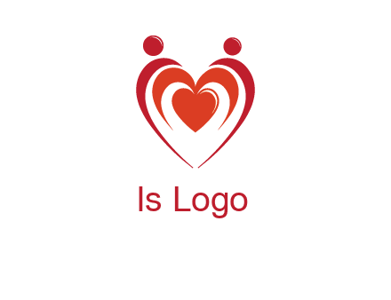 love and dating logo with hearts