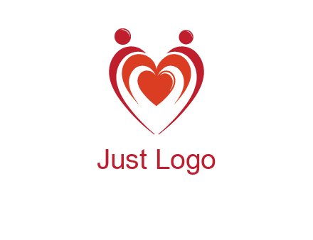 love and dating logo with hearts