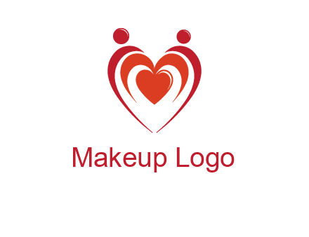 love and dating logo with hearts