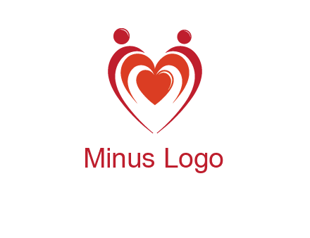 love and dating logo with hearts