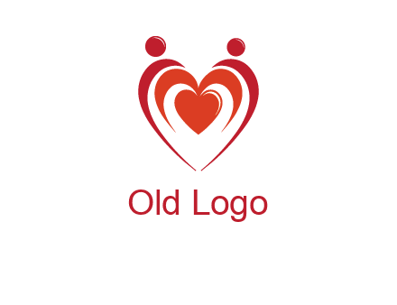 love and dating logo with hearts