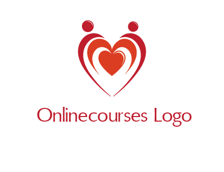 love and dating logo with hearts