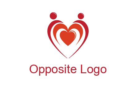 love and dating logo with hearts