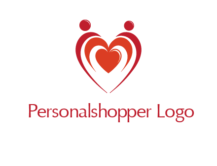 love and dating logo with hearts