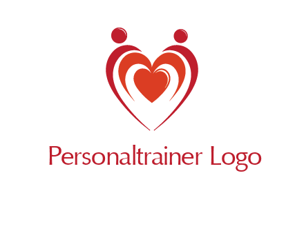 love and dating logo with hearts