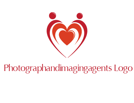 love and dating logo with hearts
