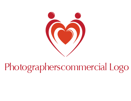 love and dating logo with hearts