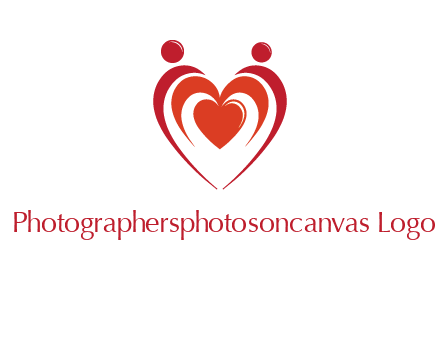 love and dating logo with hearts