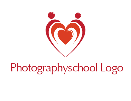 love and dating logo with hearts