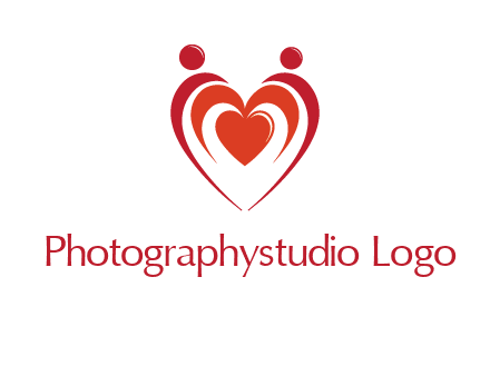love and dating logo with hearts