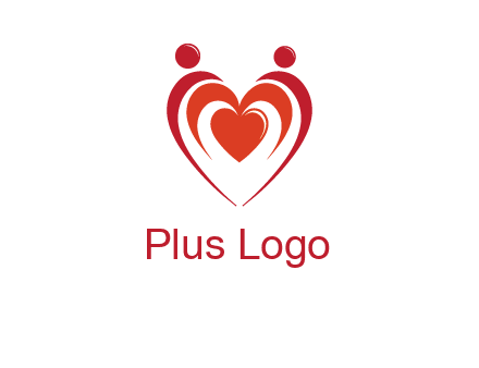 love and dating logo with hearts