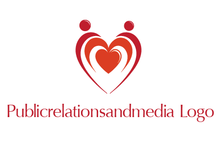 love and dating logo with hearts