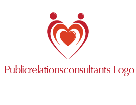 love and dating logo with hearts