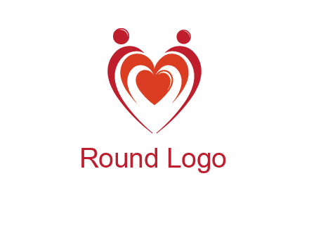 love and dating logo with hearts