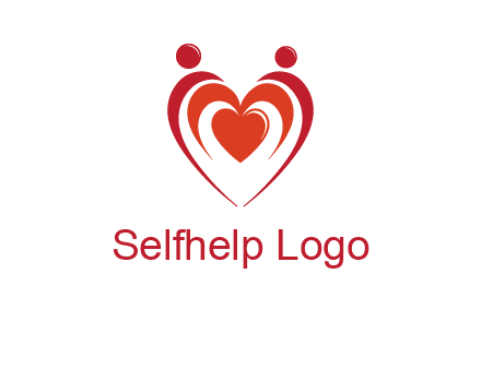 love and dating logo with hearts
