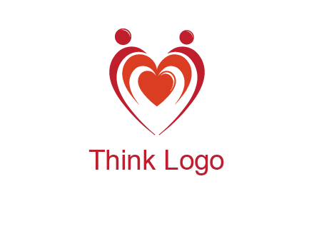 love and dating logo with hearts