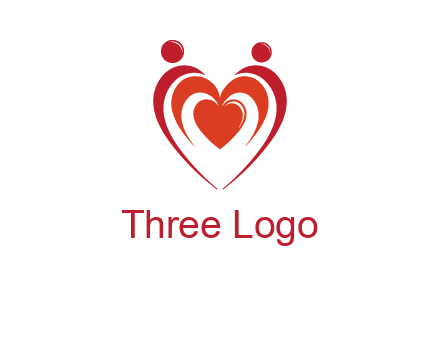 love and dating logo with hearts