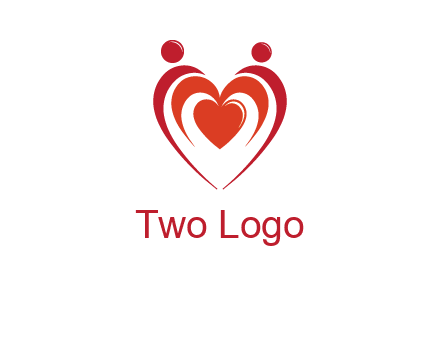 love and dating logo with hearts