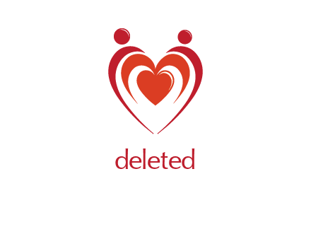 love and dating logo with hearts