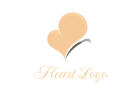 insect with heart wings logo