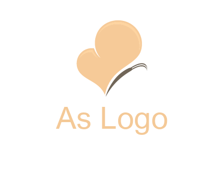 insect with heart wings logo