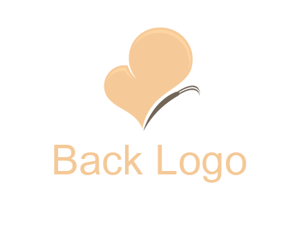 insect with heart wings logo