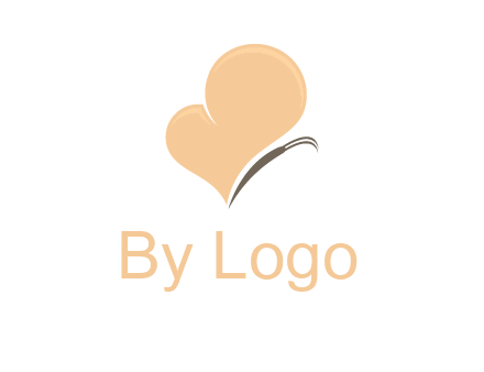 insect with heart wings logo