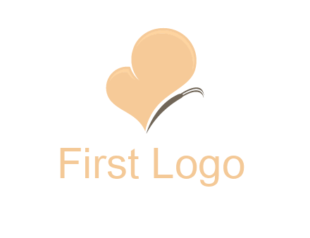 insect with heart wings logo