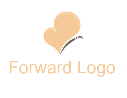 insect with heart wings logo