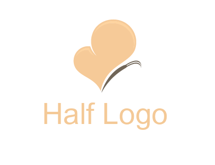 insect with heart wings logo