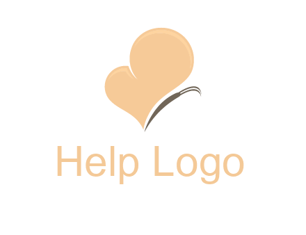 insect with heart wings logo