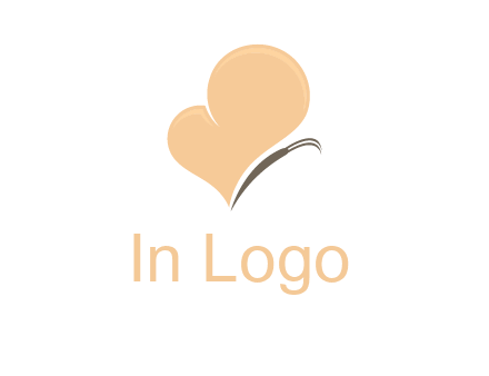insect with heart wings logo