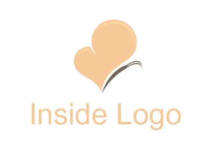 insect with heart wings logo