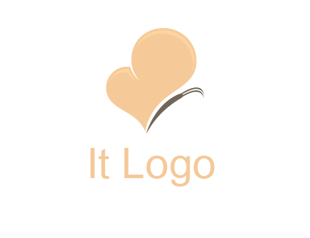 insect with heart wings logo