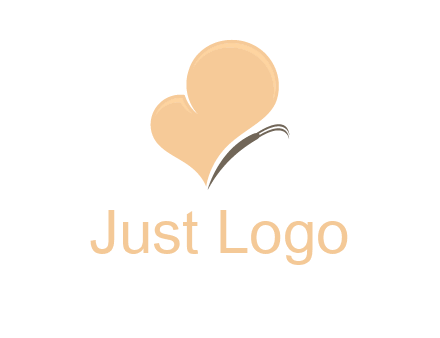 insect with heart wings logo