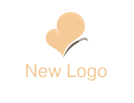 insect with heart wings logo
